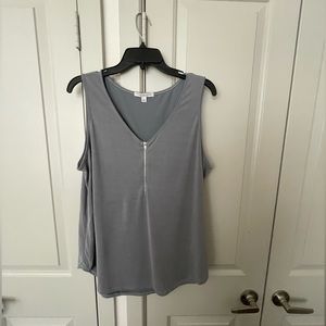 Sleeveless Zip Top